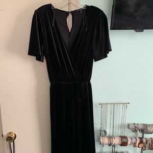 All Black Velvet Jumpsuit
